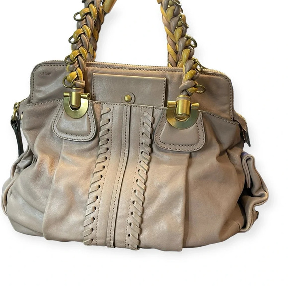 CHLOE Taupe Calfskin Heloise Bag - Picture 2 of 14